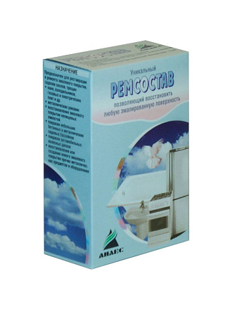 Набор для восстановления эмали Анлес, Ремсостав, для ванн и керамики, глянцевый, белый, 0.175 кг