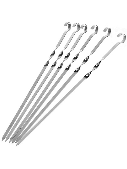 Шампур лезвие плоское, 6 шт, 450х10х2 мм, нержавеющая сталь, Гурман, в конверте, T2022-7062