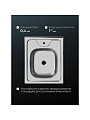 Мойка кухонная накладная, Ukinox, нержавеющая сталь, 500х600х120 мм, ECO500.600 - фото 2