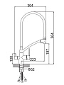 Смеситель для кухни, Potato, гибкий излив, с картриджем, с подключением к фильтру, P4077BL - фото 7
