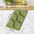 Форма для запекания силикон, 17.5х29.5 см, прямоугольная, 6 кексов, хризантемы, Daniks, Verde, Y4-7043 - фото 6