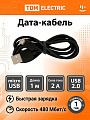Дата-кабель TDM Electric, ДК 1, micro USB, 1 м, черный, SQ1810-0301