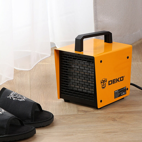 Пушка тепловая электрическая, Deko, DKIH2300, 2.3 кВт, 140 м³/ч, керамический элемент, квадратная, 080-1012