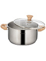 Кастрюля нержавеющая сталь, 6 л, крышка стекло, Daniks, Осло, GS-01147-24CA, индукция - фото 3