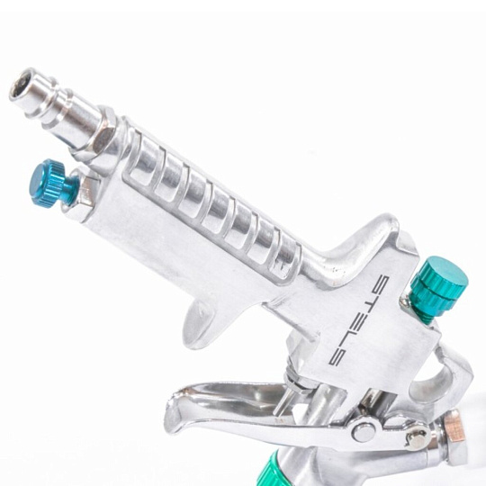 Краскопульт гравитационный, Stels, AG 810 HVLP, 113 л/мин, 0.1 л, с верхним бачком, 0.8, 1 мм, 57361