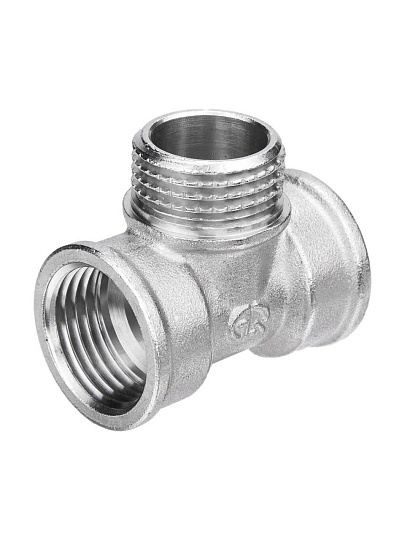 Тройник 3/4"х1/2"х3/4", г-ш-г, латунь, AquaLink