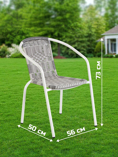 Мебель садовая Бирма, стол, 80х72 см, 4 стула, 56х50х73 см, C010101