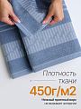 Набор полотенец 2 шт, 50x90, 70x140 см, 100% хлопок, 450 г/м2, Silvano, Рона, синий, Турция - фото 3