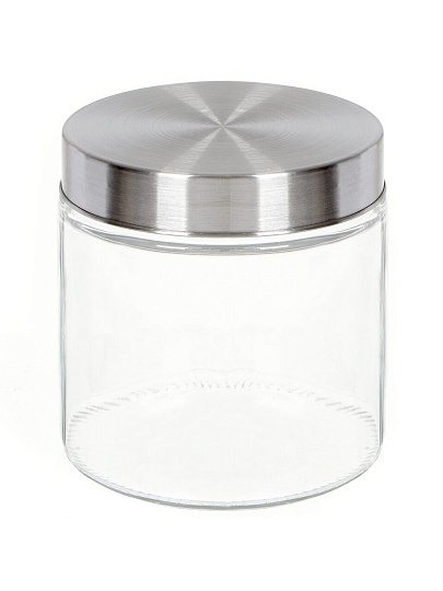 Банка для сыпучих продуктов, стекло, 0.7 л, с крышкой, Классика, Y4-3574