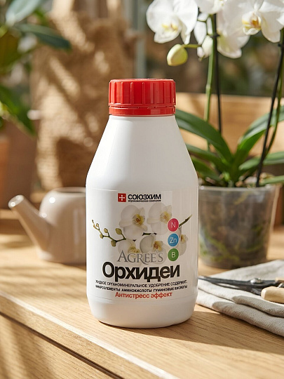 Удобрение Орхидеи антистресс, органоминеральное, жидкость, 250 мл, Agree's