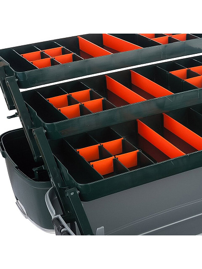 Ящик для инструментов, 19 '', 47х22х26 см, пластик, Profbox, Универсальный, пластиковый замок, 3 выдвижных лотка, 2 органайзера, Е-45