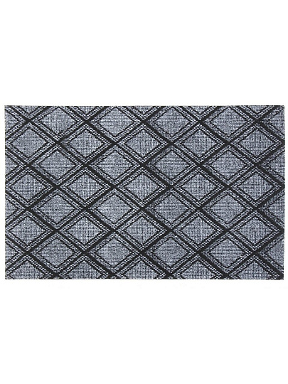 Коврик придверный, 50х80 см, прямоугольный, 100% полиэстер, влаговпитывающий, серый, ромб, Жаккард , HP-3608