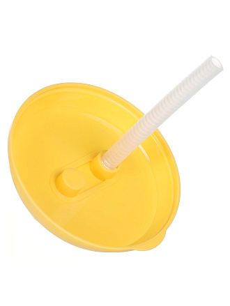 Стакан 420 мл, пластик, IZI-GO, Геометрия, с трубочкой, с крышкой, с декором, 0403/01