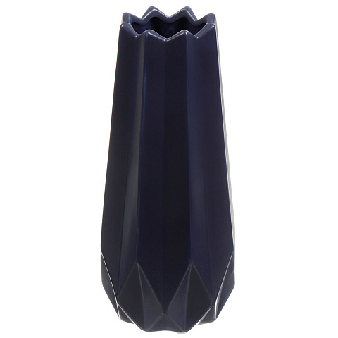 Ваза керамика, настольная, 28 см, Оригами Бутон, Y4-4709, синяя
