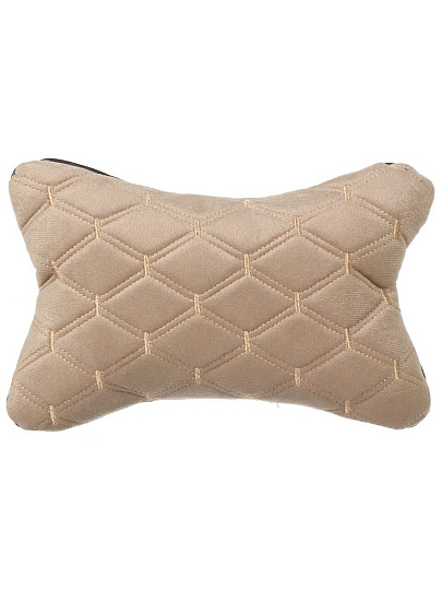 Подушка-подголовник 26х17, на сиденье, косточка, Nova Bright, 48106, бежевая