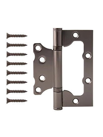 Петля накладная для деревянных дверей, Code Deco, 100х75х2.5 мм, универсальная, B2-GRF, 30171, 2 подшипн., графит