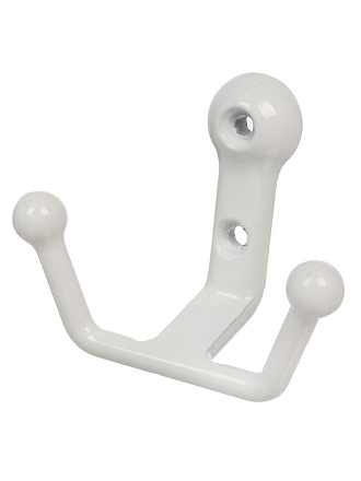 Крючок-вешалка 6.3х5 см, ЦАМ, StahlBuro, 308 WW, 16133, белый