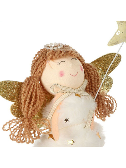 Фигурка декоративная Девочка, 34 см, белый, золотая, Y4-9418