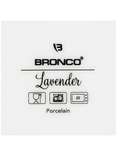 Салатник фарфор, круглый, 16 см, с ручками, Лаванда, Bronco, 189-271