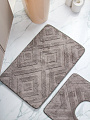 Набор ковриков для ванной, 3 пр, темно-серый, Y4-9946 - фото 2