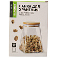 Банка для сыпучих продуктов, стекло, 0.95 л, 11.7х11.7х16.2 см, с крышкой, Barouge, Мед, BТ-001 - фото 6
