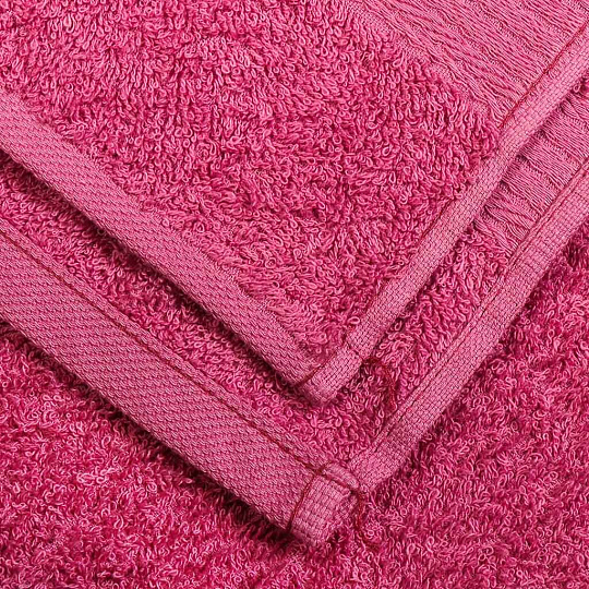 Полотенце банное 50х90 см, 100% хлопок, 375 г/м2, жаккардовый бордюр, Вышневолоцкий текстиль, брусничное, 704, Россия, К1-5090.120.375