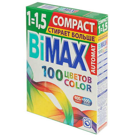 Стиральный порошок BiMAX, 0.4 кг, автомат, для цветного белья, Color