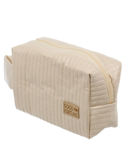 Косметичка восьмиугольная, бежевая 20Х9.5Х12см, A080048