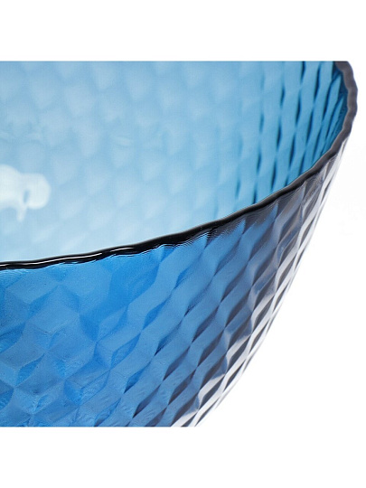 Салатник стекло, круглый, 23х9 см, Идиллия Лондон Топаз, Luminarc, Q1316, синий