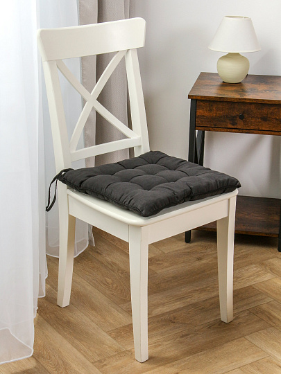 Сиденье мягкое 100%пэ, 40х40 см, черное, A140083