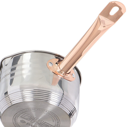 Набор посуды нержавеющая сталь, 10 предметов, кастрюли 1.9,2.9,3.9,6.5 л, ковш 1.9 л, индукция, Daniks, Токио, SD-A87-10