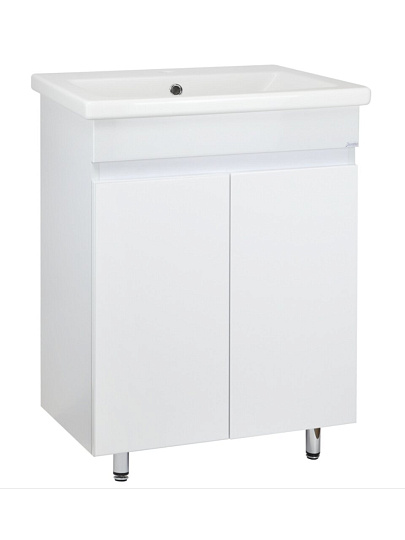 Тумба Аква 60, 800х470х830, напольная белая, под умывальник Сomo 60,DORATIZ 9911.195