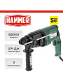Перфоратор Hammer, PRT650D, SDS-Plus, 650 Вт, 2.2 Дж, 3 режима, с кейсом, 680319