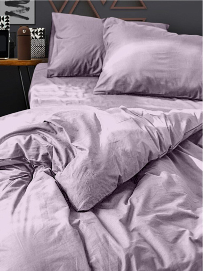 Постельное белье евро, простыня 216х240 см, 2 наволочки 70х70 см, 2 наволочки 50х70 см, пододеяльник 200х215 см, Silvano, поплин, Кварц