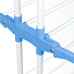 Сушилка для белья напольная, 15 м, 3 уровня, 75-126х64х170 см, 24 прута, синяя, Y3-704 - фото 3