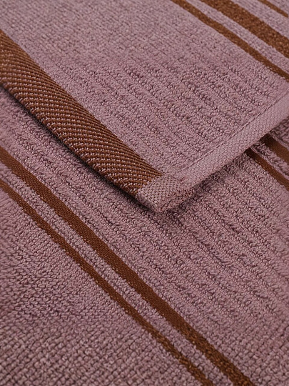 Набор полотенец кухонных 2 шт, 40х50 см, махровый, 100% хлопок, 420 г/м2, Silvano, Aura, вишневый, полосы, Узбекистан