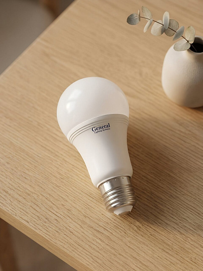 Лампа светодиодная E27, 11 Вт, 230 В, груша, 6500 К, холодный белый свет, General Lighting Systems, GLDEN-WA60, WA60, 636900