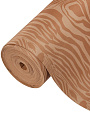 Коврик для ванной, антискользящий, 1.3х12 м, вспененный ПВХ с тканевым покрытием, коричневый, Вилина, 7168-zebra_brown, Зебра