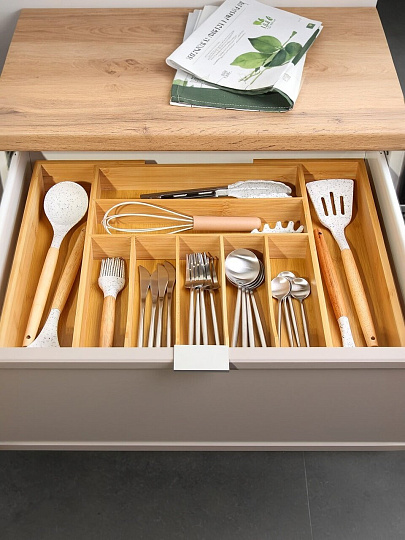 Подставка для столовых приборов, бамбук, прямоугольная, 34.5х50.8х44.5х6.4 см, CT08034B