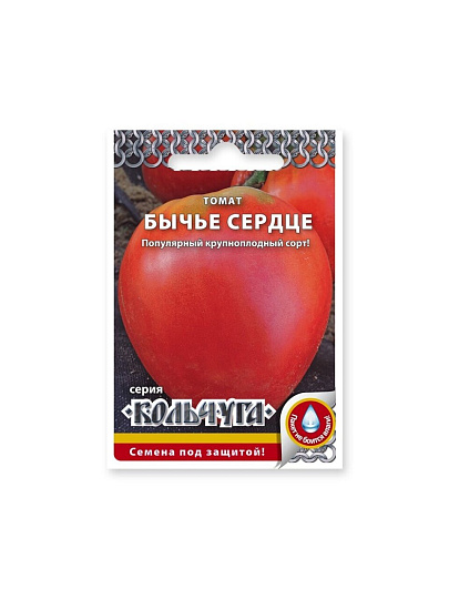 Семена Томат, Бычье Сердце, 0.1 г, Кольчуга, цветная упаковка, Русский огород