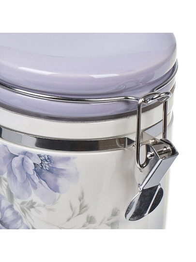 Банка для сыпучих продуктов, доломит, 350 мл, с крышкой, Daniks, Флорина