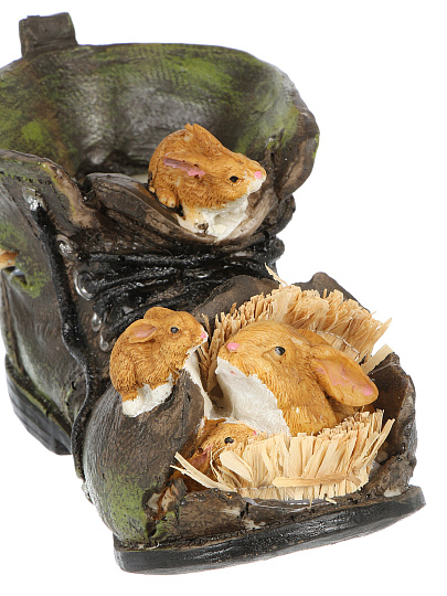 Фигурка садовая декоративная кашпо, Башмак, 21х11х22 см, полистоун, Y4-11210