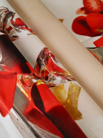 Скатерть 145х180 см, 100% хлопок, Праздничный стол Новогодний домашний уют, AI-1504042