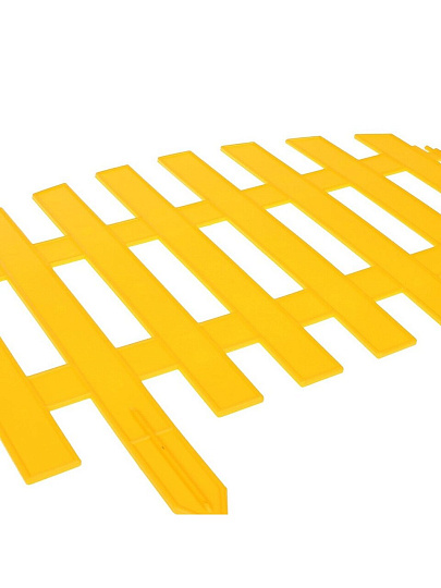 Забор декоративный пластмасса, Palisad, №2, 28х300 см, желтый, ЗД02