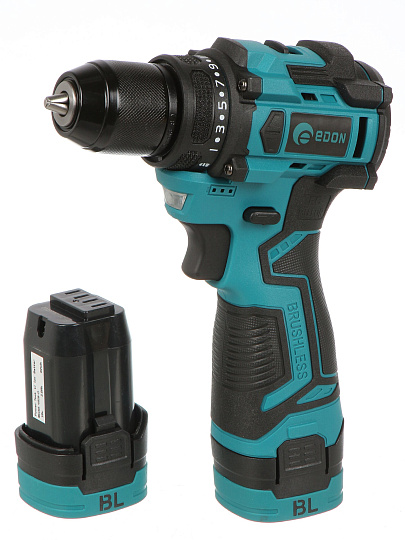 Дрель-шуруповерт аккумуляторный, Edon, AD-16CBL, бесщеточный, 16 В, кейс, 28006