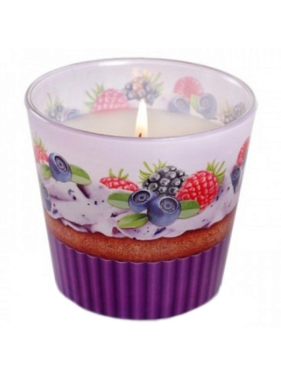 Свеча ароматизированная, 8х7.5 см, в стакане, в ассортименте, Bartek Candles, Фруктовые маффины