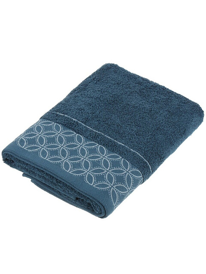 Полотенце банное 70х140 см, 100% хлопок, 550 г/м2, Фелиция, Silvano, синее, Узбекистан