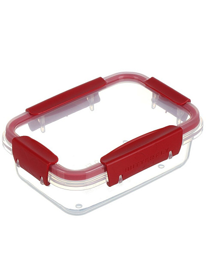 Контейнер пищевой пластик, 0.5 л, 5.8 см, красный, герметичный, Полимербыт, Butterfly Bright, 437815900