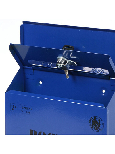 Ящик почтовый с замком, Аллюр, №3010, 15390, синий, с замком, 2 ключа