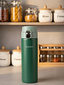 Термокружка нержавеющая сталь, 0.48 л, Alpenkok, колба нержавеющая сталь, с ситечком, вакуумная, зеленая, AK-04827A